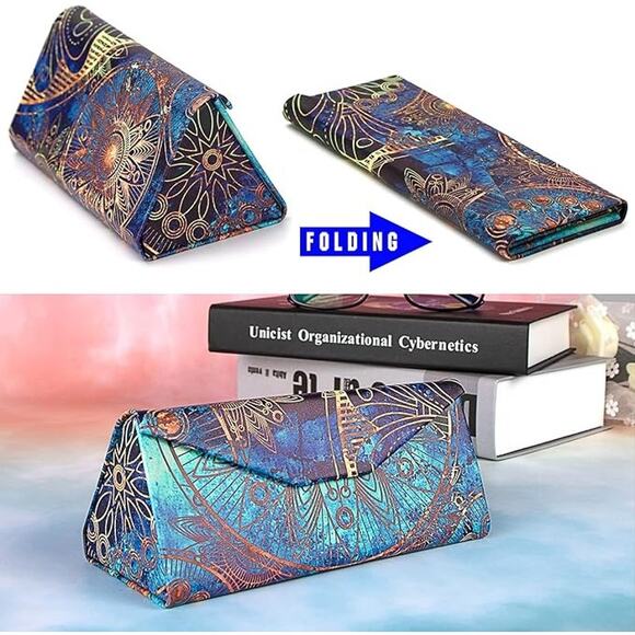 Mandala Stargazer Foldable Triangle Sunglass Case - Picture 1 of 9